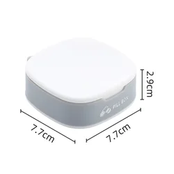 Pill Organizer with 4 Compartments - Portable Weekly Medicine Storage Box with Built - in Cutter (White)