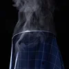 New Men's Social Shirt Short Sleeve 100% Pure Cotton Oxford Soft Buttoned Plaid Formal Male Clothes Pocket Social Shirt S-7XL 5