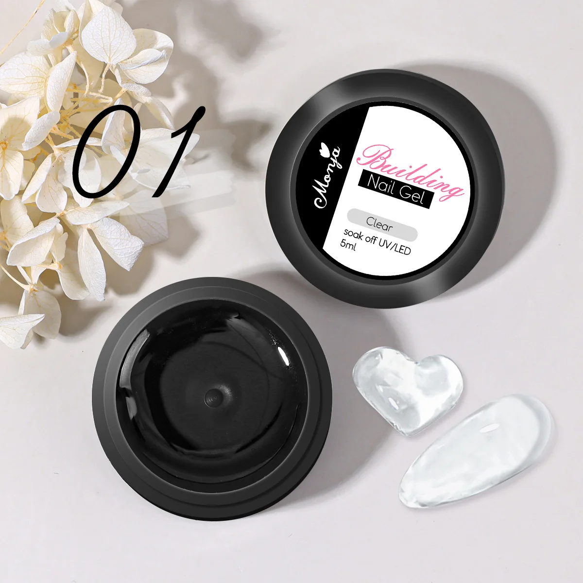 Gel Modellante 3D Trasparente per Nail Art, Non Appiccicoso, per Design Fai-da-Te, Modellazione, Intaglio, Fiocchi e Fiori, per Pittura, Modellazione e Scultura # - immagine 5
