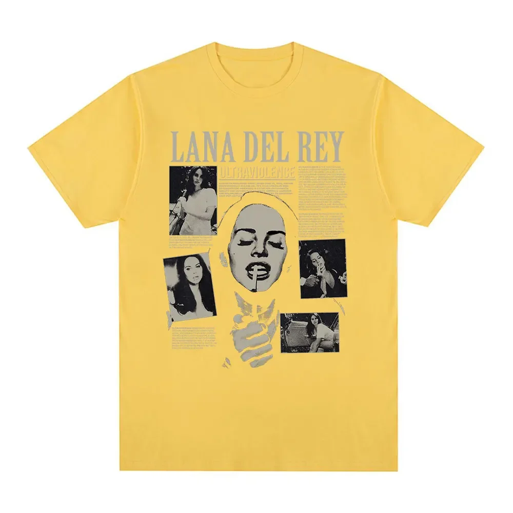 thumbnail image 1 of Camiseta de la cantante Lana Del Rey, camiseta del álbum de música Ultraviolence, camisetas de manga corta vintage de hip hop para hombres y mujeres, ropa urbana gótica, 1 of 5