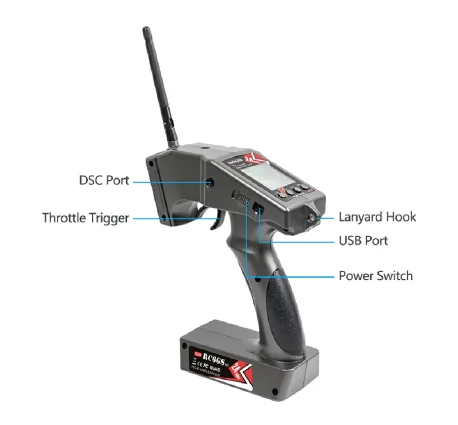 Radiolink RC6GS V3 2.4G 7 채널 RC 라디오 송신기 및 자이로 수신기 R7FG RC 자동차 보트 용 새로운 업그레이드 된 원격 컨트롤러