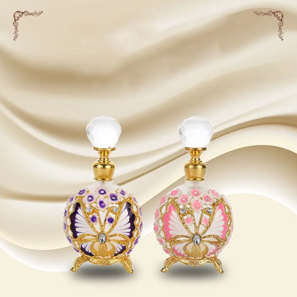 

Round Ball Fragrance Bottle Waterproof Portable Glass Perfume Bottle Vintage Luxury Essential Oil Bottle Travel