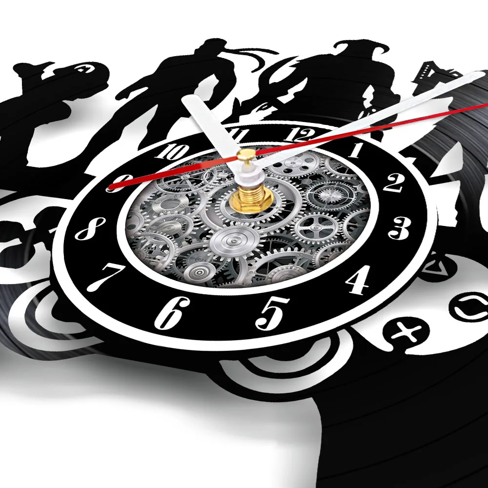 Video Game Controller Retro Vinyl Record Wall Clock for Boys Room Gamer Home Decor Timekeeper Gaming Artwork Silent Quartz Clock 3