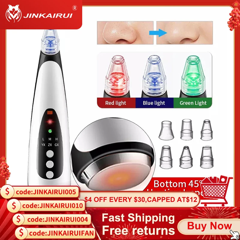 

Jinkairui средство для удаления угрей T Zone прыщи для очищения лица акне инструменты для угрей пылесос всасывающая пористая кожа уход красота