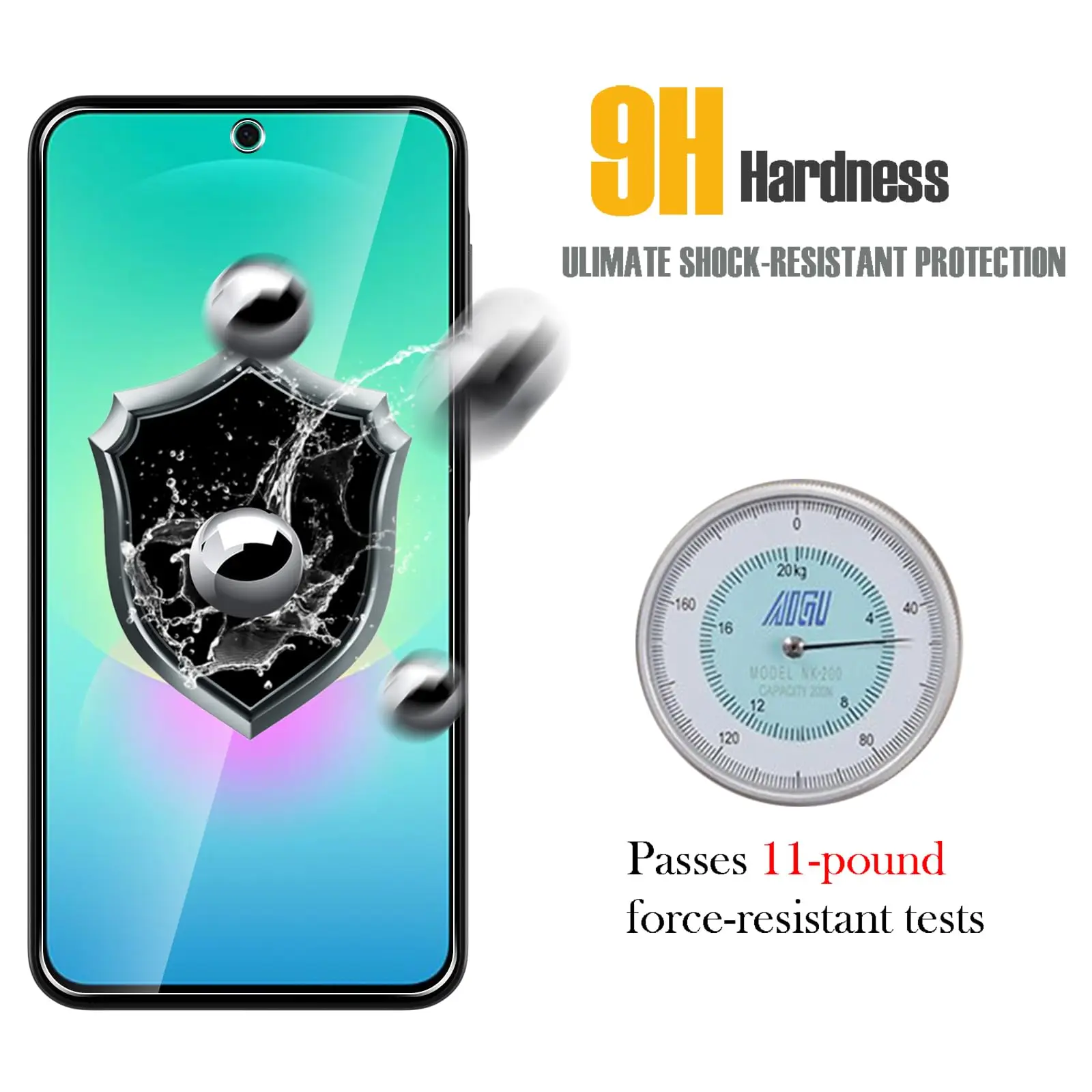 Tempered Glass HD Crystal Screen Protector, 9H Anti-Scratch, Case-Friendly, 6.7-Inch