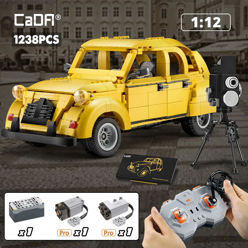Cada 1238pcs City RC Classic Retro Sports Car Building Blocks Technical Creator Remote Control Racing Bricks Toys for Children|Technic/Electronic Blocks|...