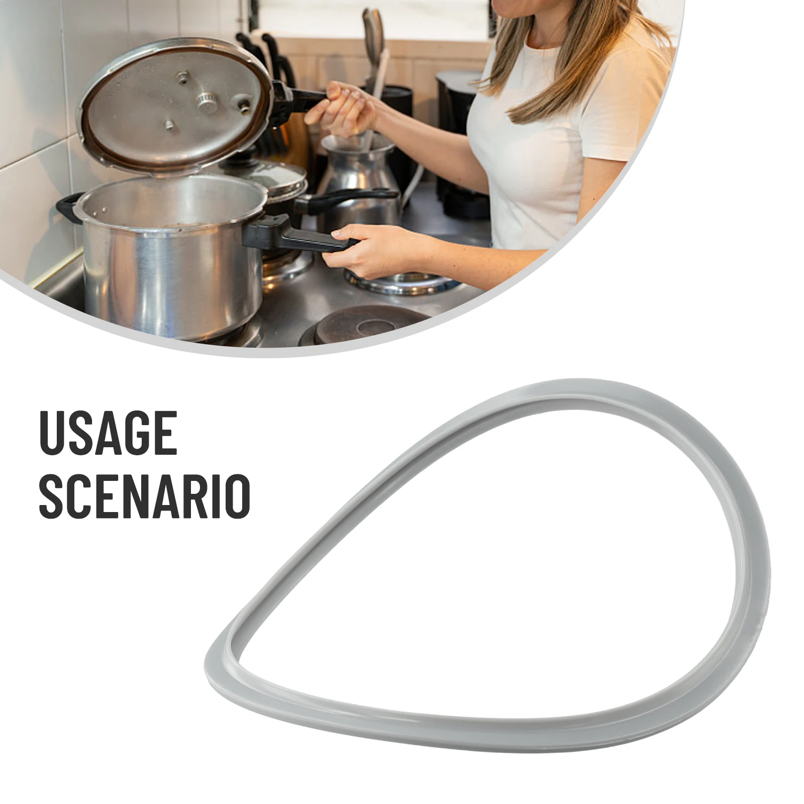 

Silicone Gasket Sealing Ring Aluminum Alloy Pressure Cooker Seal Ring Replacement Leak Proof Non Toxic Tasteless 18 To24cm