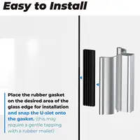 Frameless Shower Door Handle Replacement for Home Glass Shower Doors Hotel 1