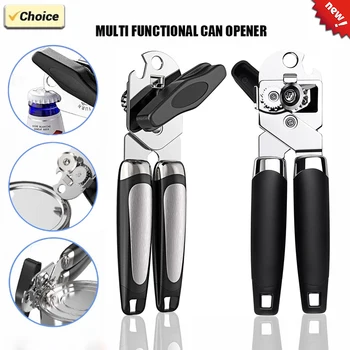 Nuovo apriscatole in acciaio inossidabile multifunzionale professionale in latta con taglio laterale manuale apriscatole bottiglia di birra opene gadget da cucina 1