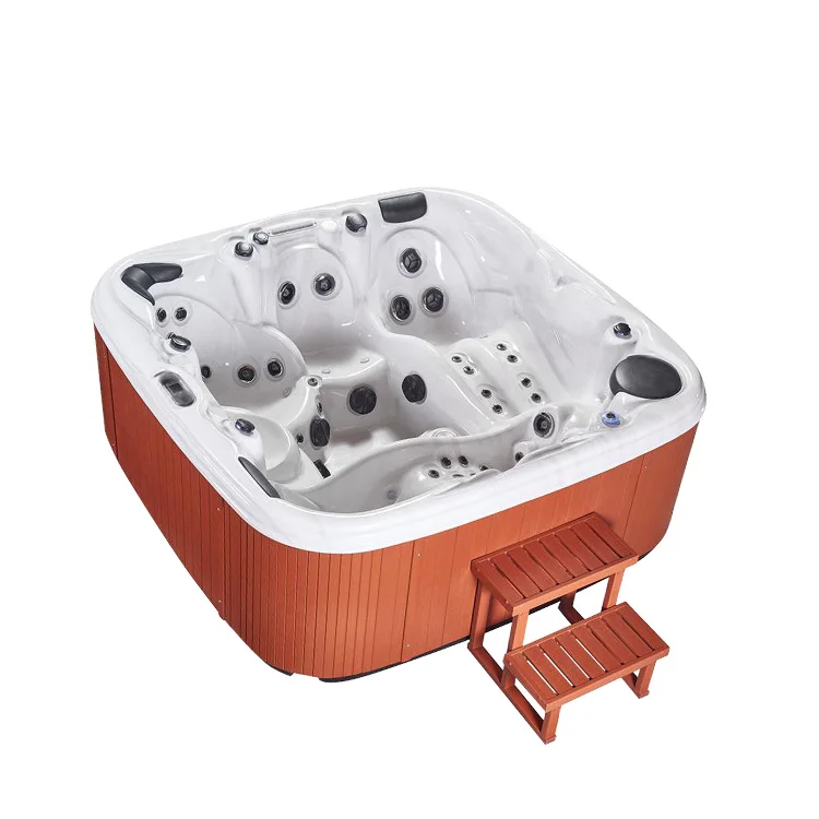 Outdoor 5 Person Entertainment Acrylic Massage Bathtub Indoor Relax Soaking SPA Hot Tub 2