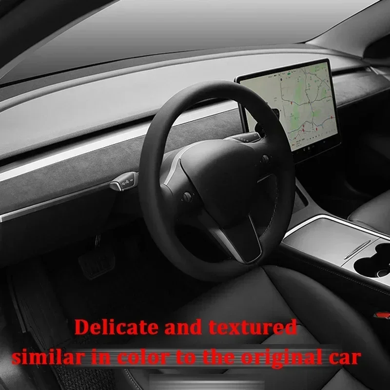 Salpicadero de auténtico tejido Alcantara® para Tesla Model 3 y Model Y