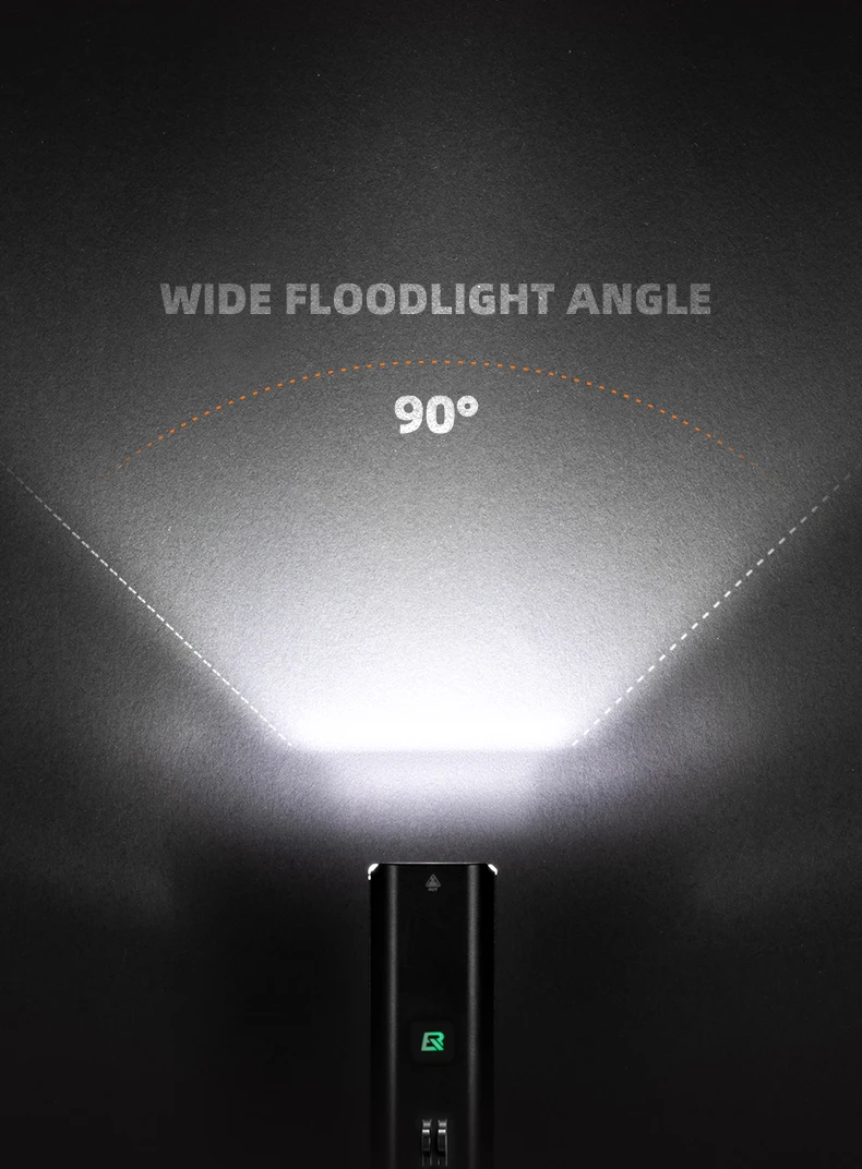 ROCKBROS Bicycle Light 1000LM 4500mAh Bike Front Light Type-C Aluminum Alloy Rainproof LED Flashlight MTB Road Cycling Light