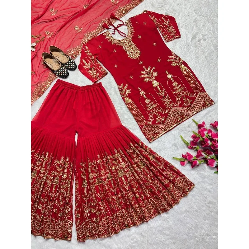 Indian Dress Salwar Kameez Party Wear Wedding Pakistani Suit indian sari top