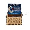 Carving Wooden Hand Crank Music Box, Mini Musical Box, You Are My Sunshine, Birthday Gift for Wife/Husband, Children's Day Gifts 3