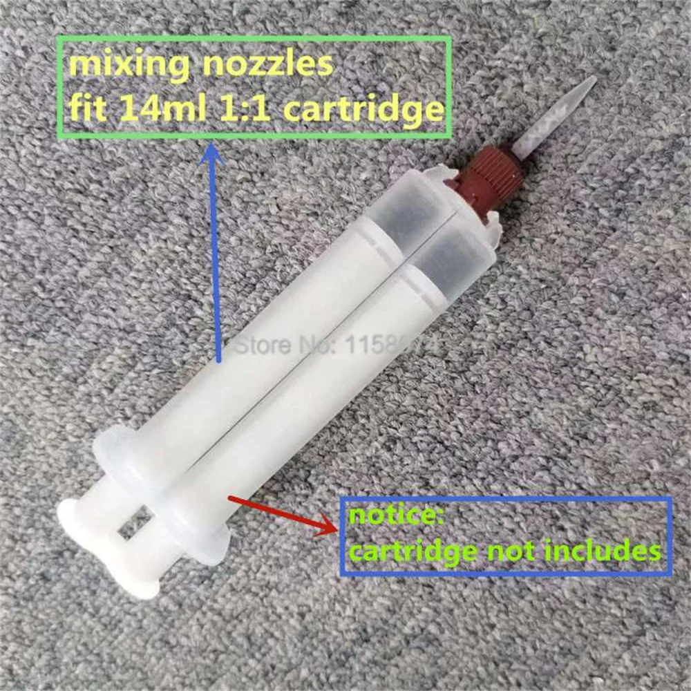 Description Picture 3 of item500pcs 1:1 Mixing Nozzles Static Mixer Mix Tips for 14ml Cartridge 2-part Epoxy Resin AB Glue Acrylic Adhesive Mixed