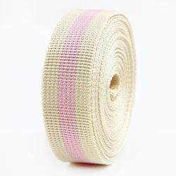 Durable 25mm Decorative Webbing Strap for DIY Accessories and Crafts (Pink)