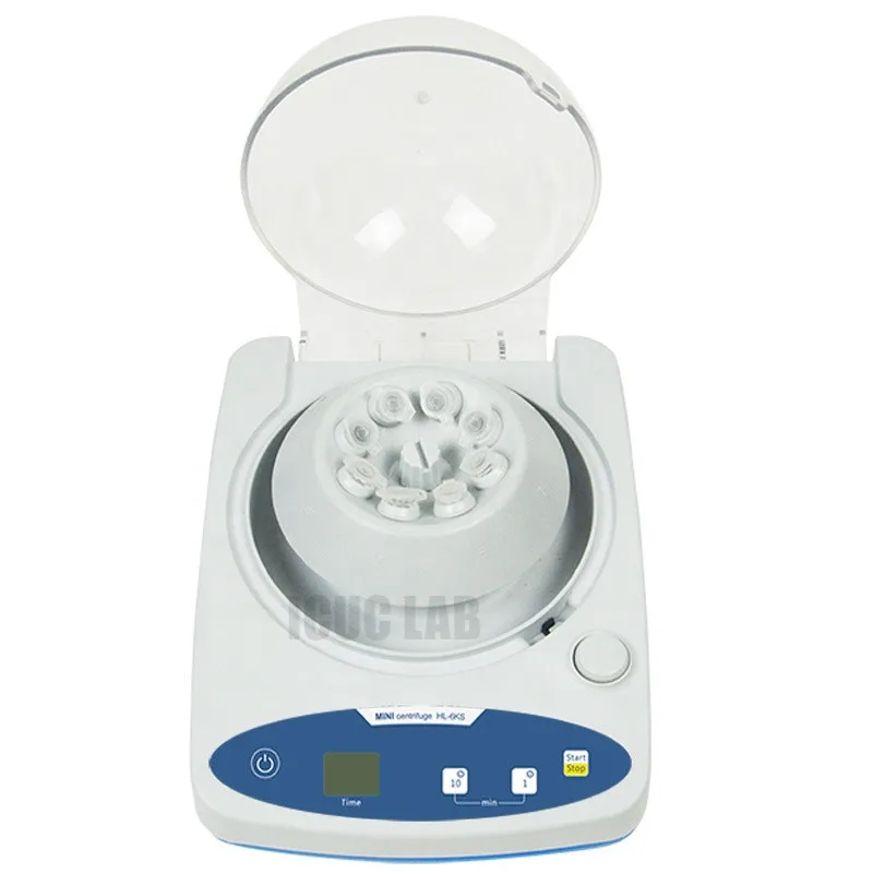 Low Speed Laboratory Medicial Beauty PCR Plate Micro Mini Centrifuge Machine with 0.2ml 0.5ml 1.5ml 2.0ml Angle Rotor HL-4K