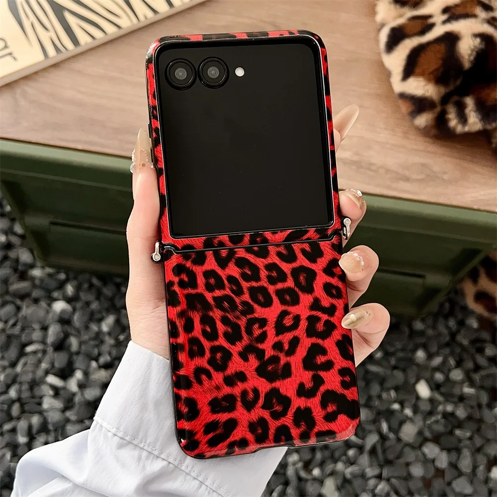 Luxury Leopard Pattern Thin Leather Phone Case - Shockproof Solid Color Protective Back Cover