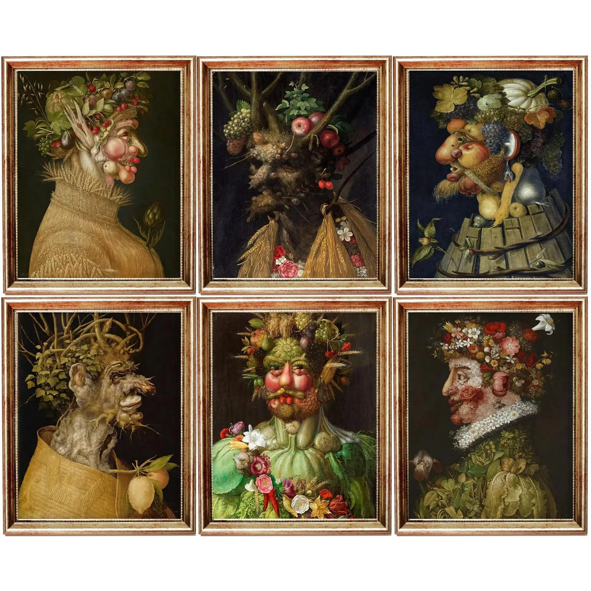 Pittura Vintage Giuseppe Quattro Stagioni Fiori Di Frutta Stagione Vegetale Poster Dipinti Su Tela Immagini Di Arte Della Parete Decorazioni Per La Ca