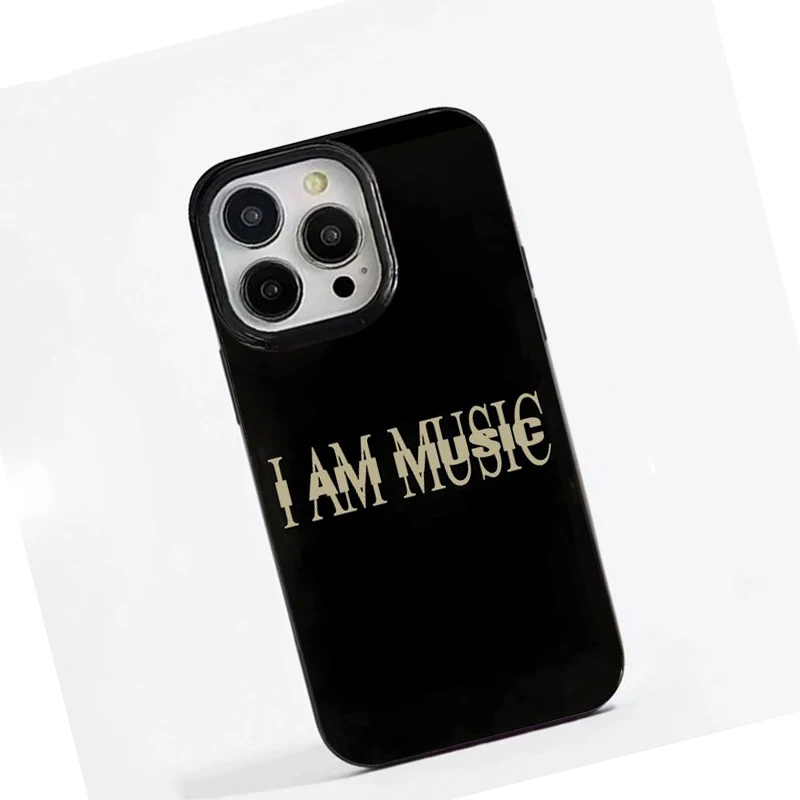 Minimalist I AM MUSIC Silicone Phone Case Cover