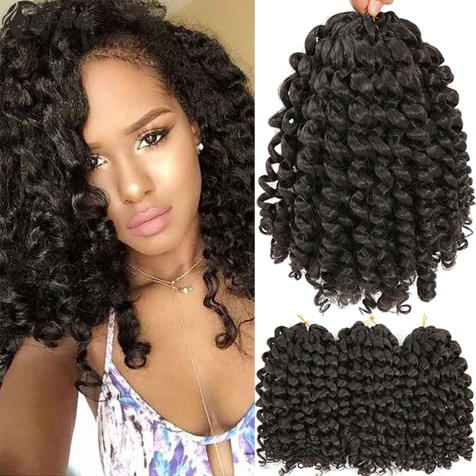 10 Ombre Jumpy Wand Curl Crochet Braids 20 Roots Jamaican Bounce As