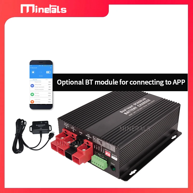 12V 30A DC 및 MPPT 솔라 컨트롤러 20a 스마트 충전기 DC 충전기 30A 지원 Bluetooth APP RV 캠핑카 용 자동 스마트