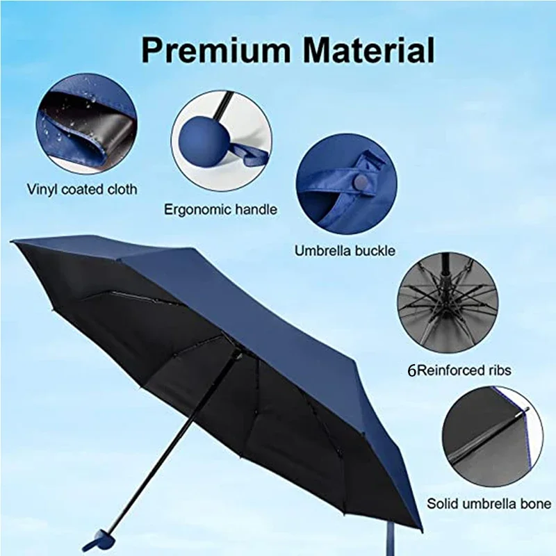Capsule umbrella mini folding umbrella portable 6 rib travel umbrella UV  protection windproof suitable for women - AliExpress