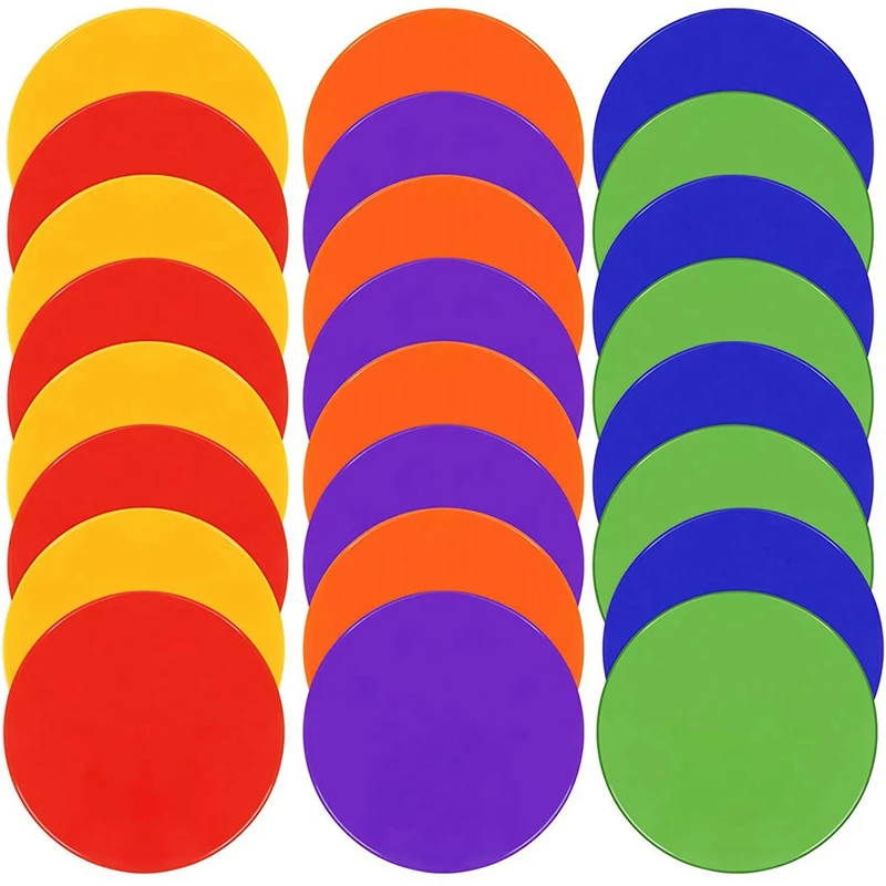 24 Pcs 9 Inch Agility Marking Pad Football Marking Plate Flat Marking