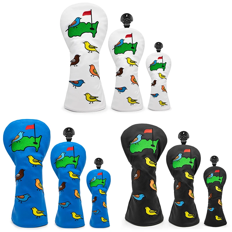 

Birdie Green Golf Club Covers for Driver, Fairway, Hybrids 4 Options Golf Driver Headcover/Golf Fairway Wood Head Cover/Hybrid