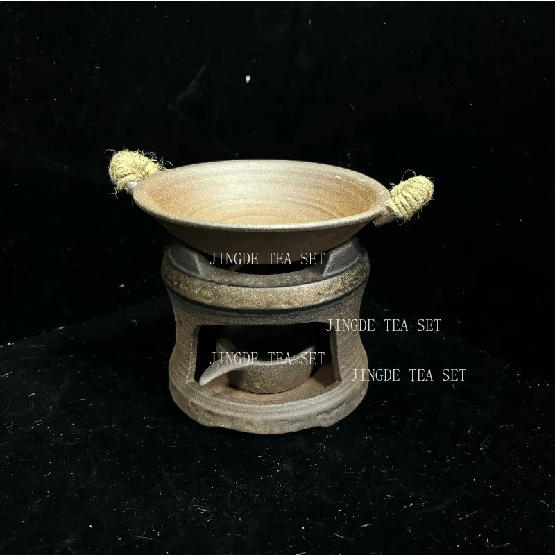 Retro Tea Oven Tea Pot Warmer Ceramic Baking Tray Household Tea Oven Chinese Teaware Accessories Teapot with Candle Warmer