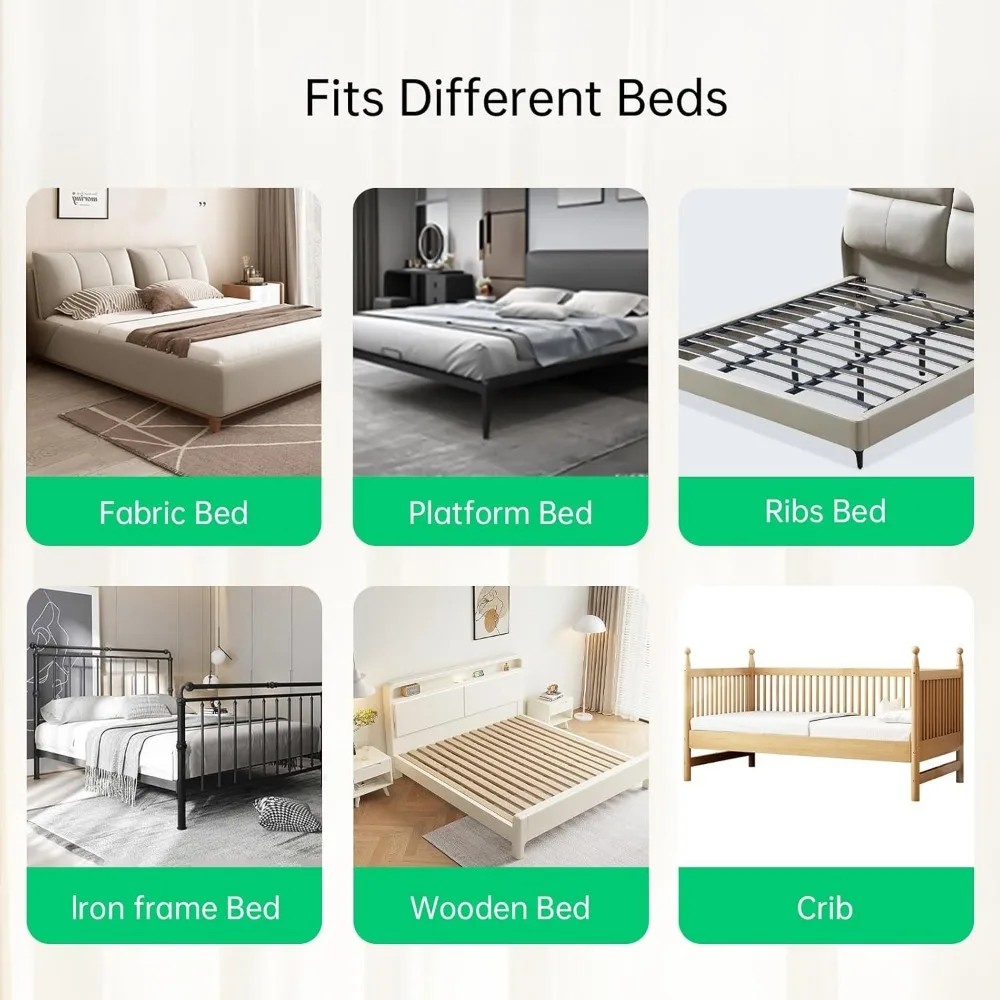 Foldable Toddler Bed Rail Guard with Safety Lock Fits Twin to King Beds Easy Installation Grey