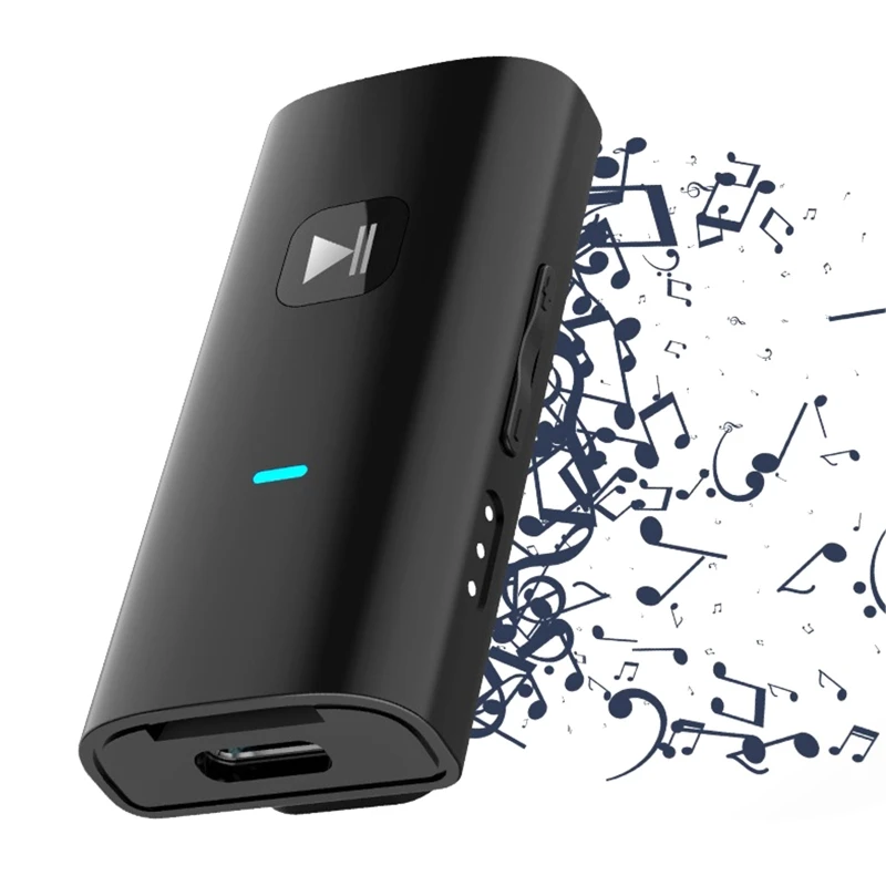 

BT5.0 Transmitter Receiver 2 in 1 Lavalier Wireless Adapter 3.5mm AUX Adapter For Car Music Headset Earphone