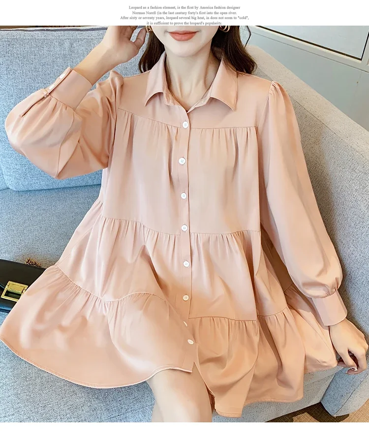 Georgia | Women’s Elegant Spring Belly Cover Blouse