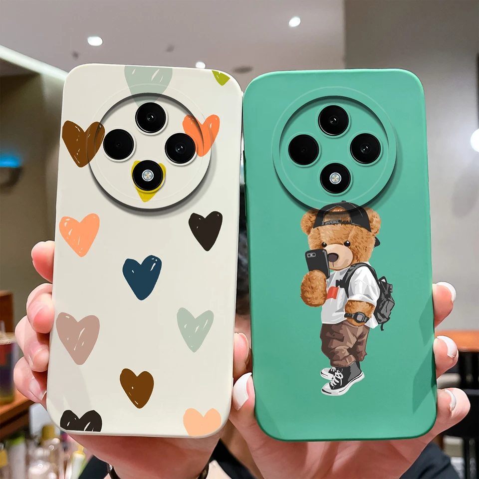 Colorful Love Heart Liquid Shockproof Antifouling Soft Shell Case