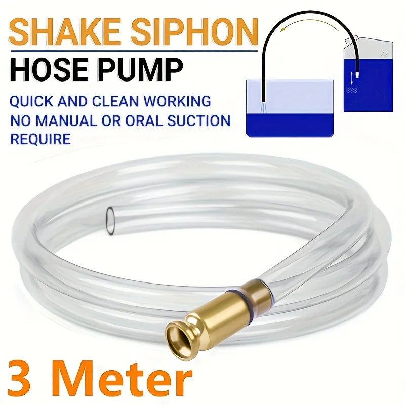 Siphon Hose 3 Meter For Gas Oil Water Fuel Transfer