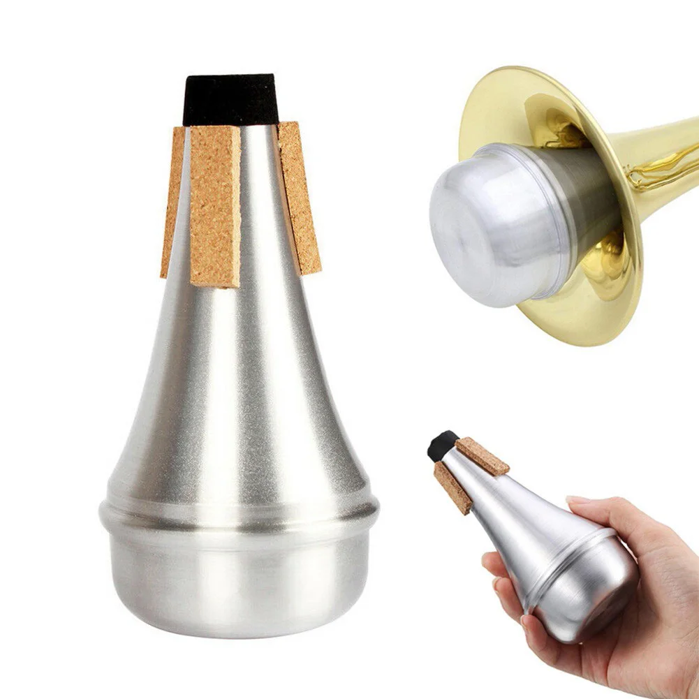 

Instrument Trumpet Mute Lightweight Practice Silver Trumpets Tool 133mm Accessories Anti-disturbance Brand New