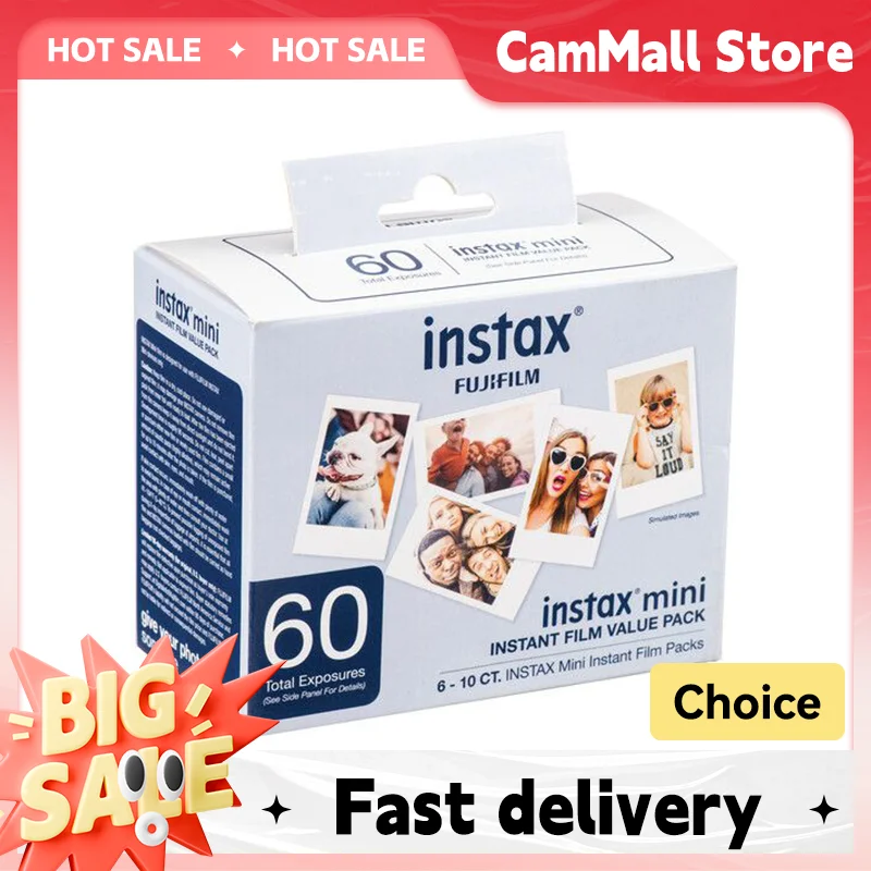 원산지 Fujifilm Instax Mini 필름 용지 60 매 Fuji 인스턴트 필름..