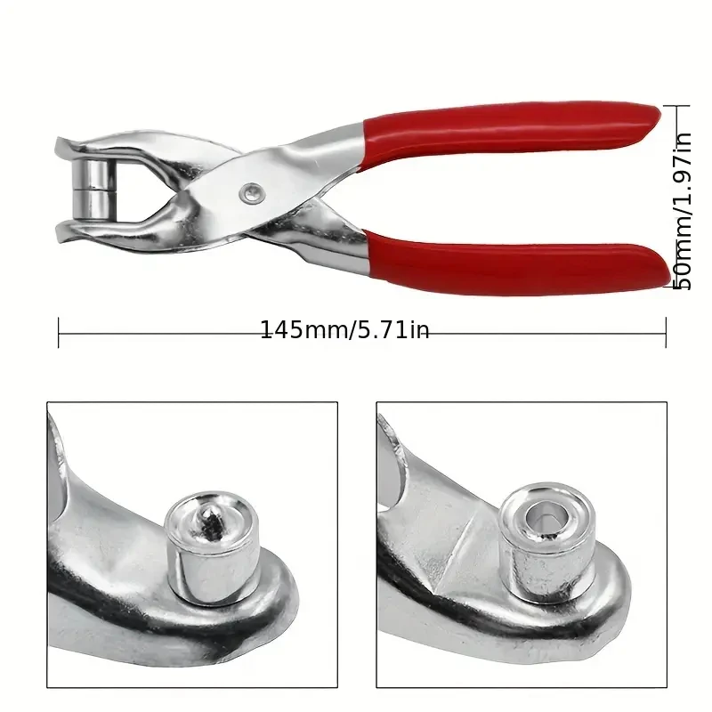 Eyelet Punch Tool Set Eyelet Grommet Ring Kit Grommet Eyelet Kit Grommet Punch Tool Grommet Tool Kit Grommet Tool 1 Set Grommet Eyelet Plier Kit Leather Manual Hole Punch Pliers For Belts Watch Bands Sewing Machine Bag DIY Eyelet Punch Tools