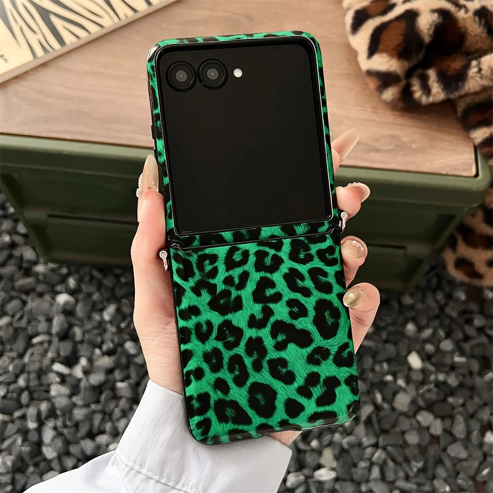 Luxury Leopard Pattern Thin Leather Phone Case - Shockproof Solid Color Protective Back Cover