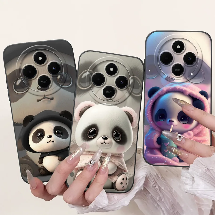 Cute Panda Rabbit Cartoon Soft Matte Silicone Back Cover Case