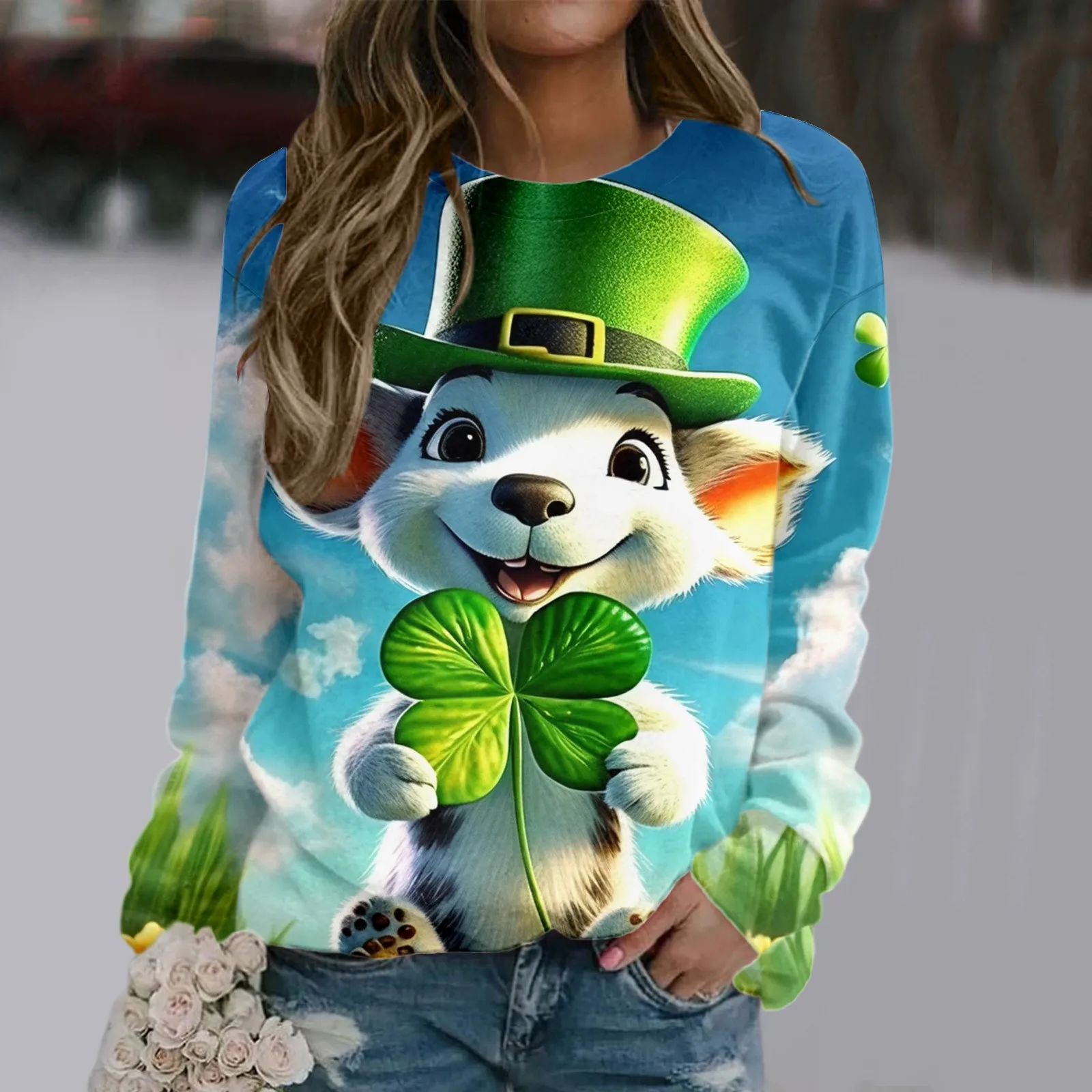 

Womens Daily Home Outdoor Workout Long Sleeve O Neck T Shirt Top Printed Sweatshirt Blouse Mens Long Sleeve Hoodie