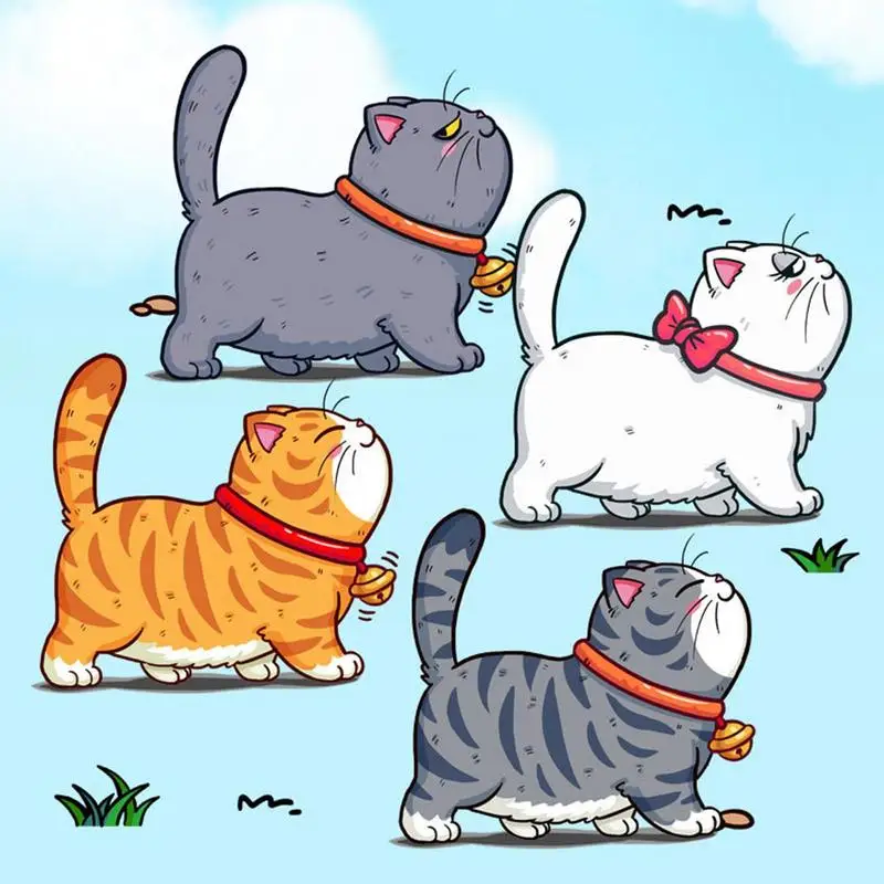 Adesivos bonitos do carro - bonitos do risco do gato dos desenhos animados  adesivo | Adesivos e decalques fofos de gatos para parede, porta, janela