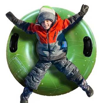 christmas snowflakes Inflatable Sled Tubes with Handles 1
