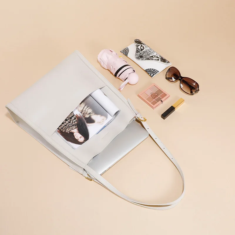 New handbag match all shoulder bag leather handbag large capacity Tote bags niche commuter underarm bags