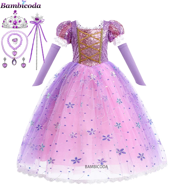 Uraqt Robe Elsa Enfant De Princesse Monissy Reine Des Neiges - Diadème Perruque Accessoires Robe Princesse Elsa