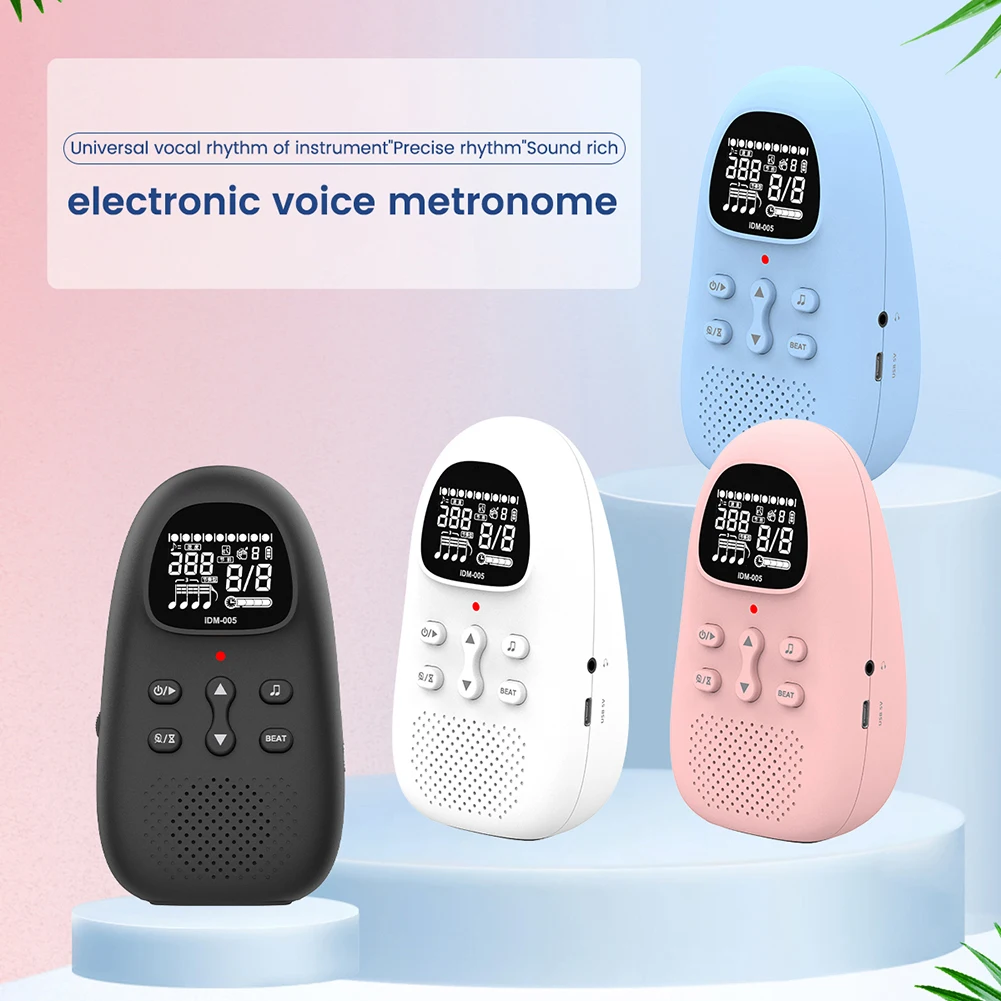 

IDM-005 цифровой электронный метроном с регулировкой громкости, ЖК-экран, голосовой метроном для пианино, скрипки, гитары, саксофона Erhu