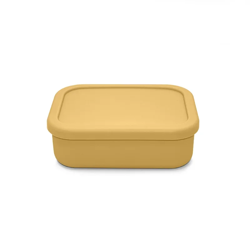 100% Food Grade Silicone Feeding Plate Soft BPA Free Three Lattice Silicone Lunch Box