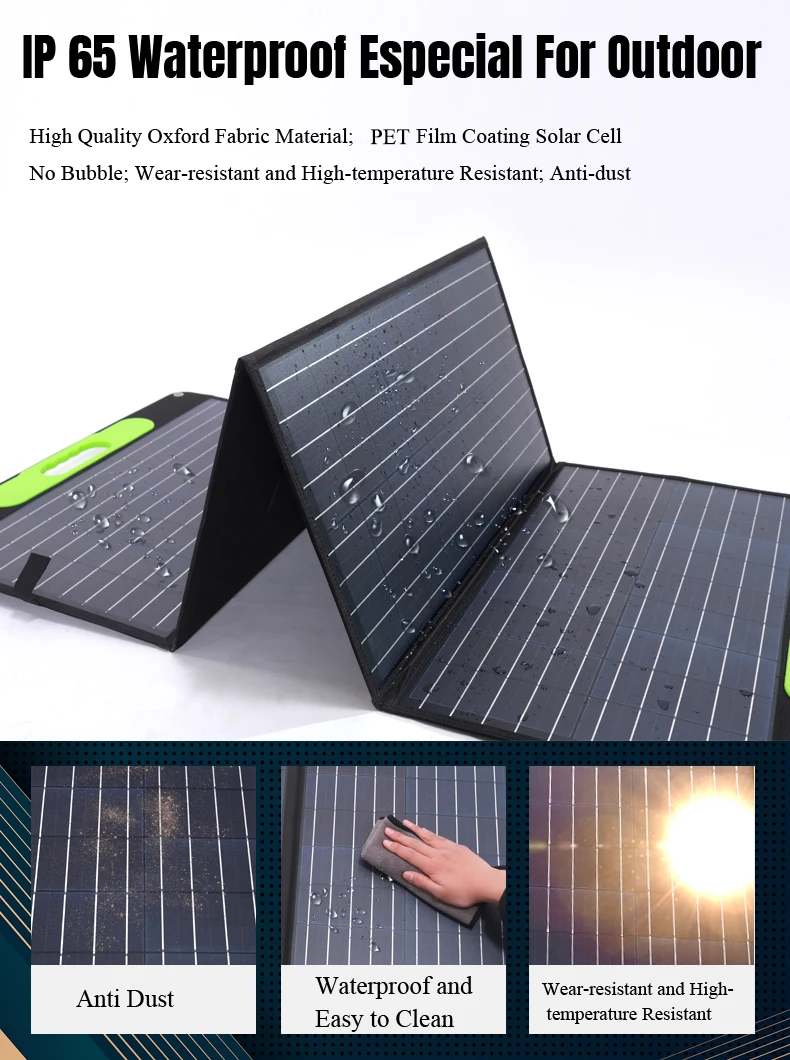 Panel Solar Flexible para turismo, Kit fotovoltaico plegable de 18v