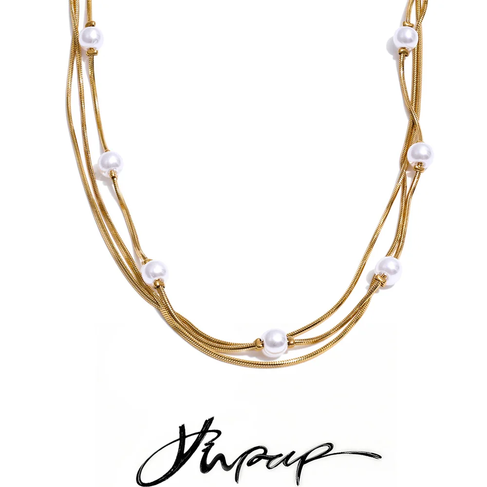 Yhpup Square Chain Stacking Necklace Women Fashion