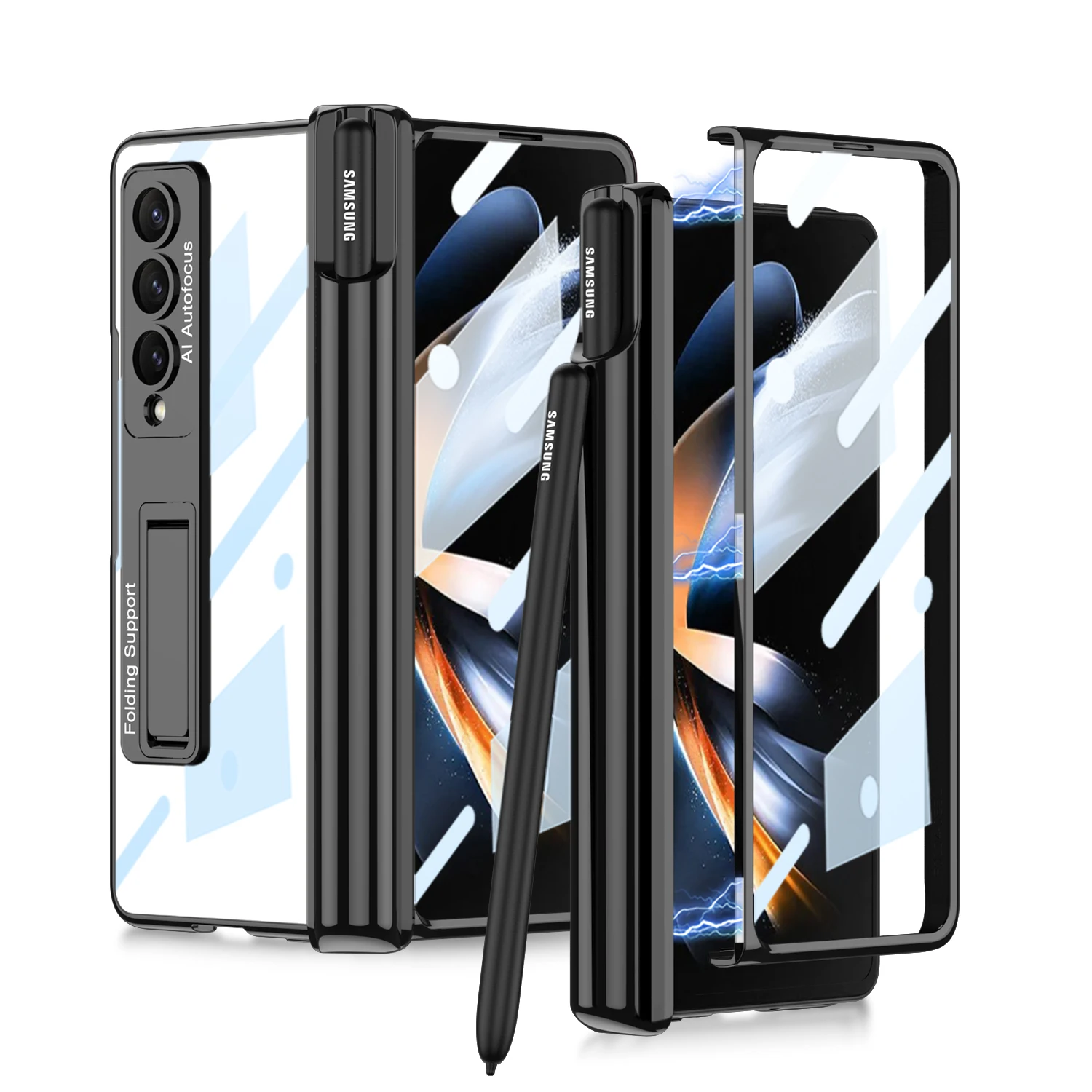 

Магнитный ударопрочный чехол с покрытием на весь корпус для Samsung Galaxy Z Fold 4 Fold4 Fold3 Fold 3 Zfold3 Zfold4, стеклянная пленка Capa